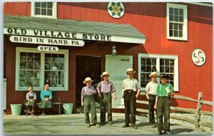 M-4326 Group of Amish Children in front of The Old Village Store Pennsylvania