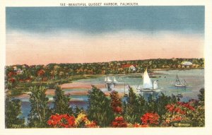 Vintage Postcard 1920's Beautiful Quisset Harbor Falmouth Massachusetts MA
