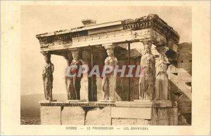 Old Postcard The Athens Pandroseion The Caryatids