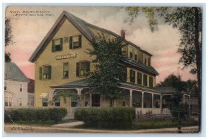 1916 Exterior View Arguenot Building Fryeburg Maine ME Vintage Antique Postcard