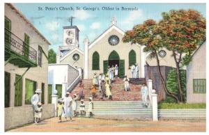 1935 Saint Peter's Church, St. George's Oldest, Bermuda C10