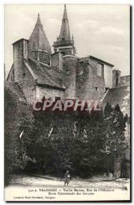 Valognes Old Postcard Old House Street of & # 39Officialite communal School Boys