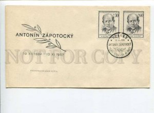 291572 Czechoslovakia 1957 COVER Antonin Zapotocky