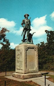 Postcard Minute-Man Fine Bronze Statue By Dc French Concord Massachusetts MA