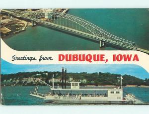 Unused Pre-1980 TOURIST FERRY BOAT Dubuque Iowa IA v5562
