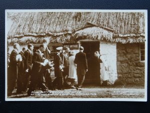 King George Vl Entering Post Office EMPIRE EXHIBITION SCOTLAND c1938 RP Postcard