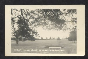 RPPC WARSAW MISSOURI CEDAR HILLS GOLF COURSE VINTAGE REAL PHOTO POSTCARD