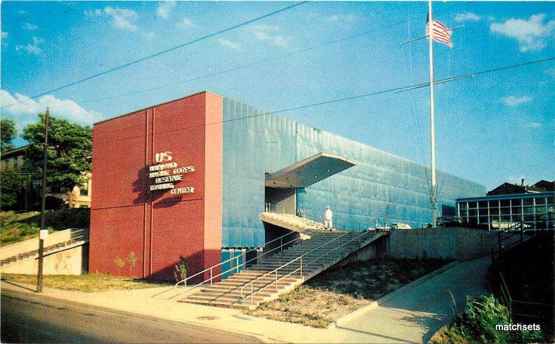 1950s PITTSBURGH PA Navy Marine Corps Reserve Training Center postcard 12512