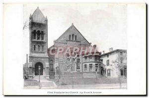 Postcard Old First Presbyterian Church 834th Fourth Avenue