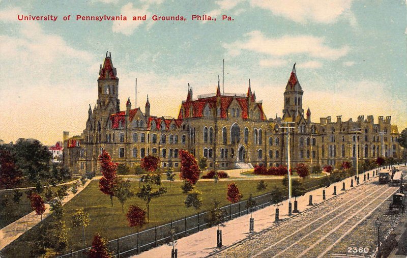 University of Pennsylvania and Grounds, Philadelphia, PA, Early Postcard, Unused