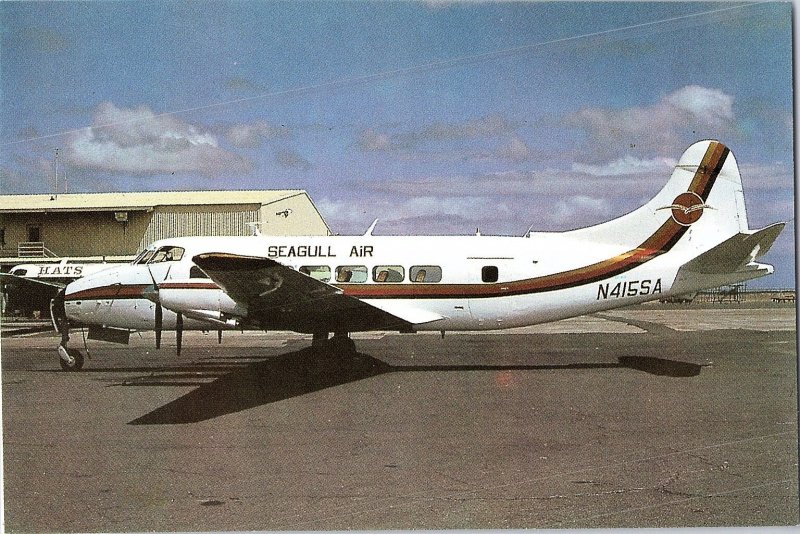 Seagull Air DH 114 Riley Heron Airplane Postcard
