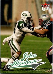 2004 Fleer Football Card John Abraham New York Jets sk9272