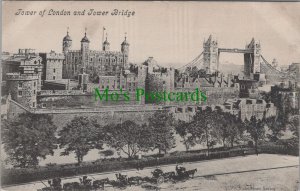 London Postcard - The Tower of London and Tower Bridge RS31757