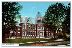 c1910's High School Building Campus Groton New York NY Unposted Antique Postcard 