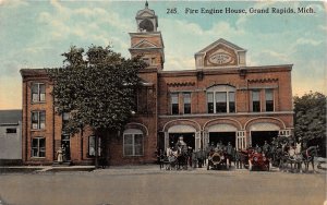 J53/ Grand Rapids Michigan Postcard c1910 Fire Engine House Department 290