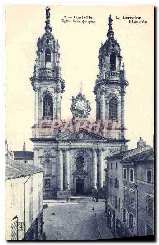 Old Postcard Luneville Eglise Saint Jacques