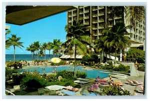 1977 Swimming Pool at Puerto Rico Sheraton, San Juan PR Vintage Posted Postcard