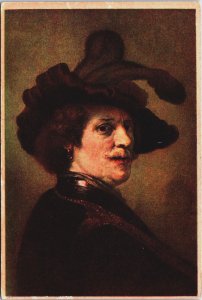 Famous People Rembrandt v Rijn Self-portrait as an Officer Vintage Postcard C219