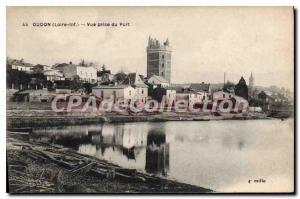 Postcard Old Oudon Loire Inf taking View of the Port