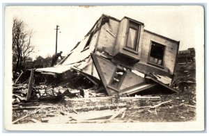 Omaha Nebraska NE RPPC Photo Postcard Scene In The Tornado District 1913 Antique