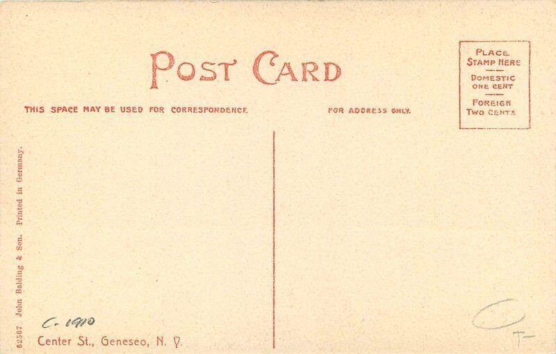 New York C-1910 Center Street Balding #63667 Postcard 22-9885