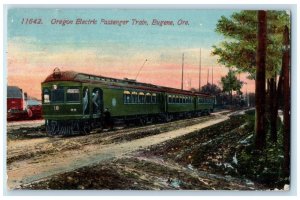 1913 Oregon Electric Passenger Train Eugene Oregon OR Posted Antique Postcard