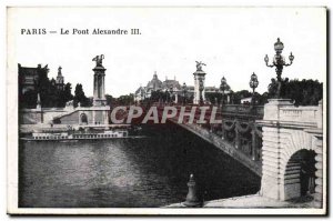 Old Postcard Paris Pont Alexandre III