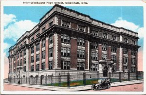 Woodward High School Cincinnati Ohio Vintage Postcard C074