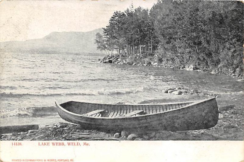 Lake Webb, Weld, Maine, USA Canoe Unused 