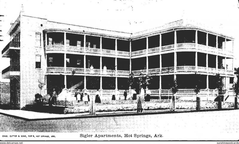Arkansas Hot Springs Sigler Apartments 1908