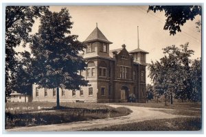 c1910's Parker High School Building Clarence New York NY RPPC Photo Postcard