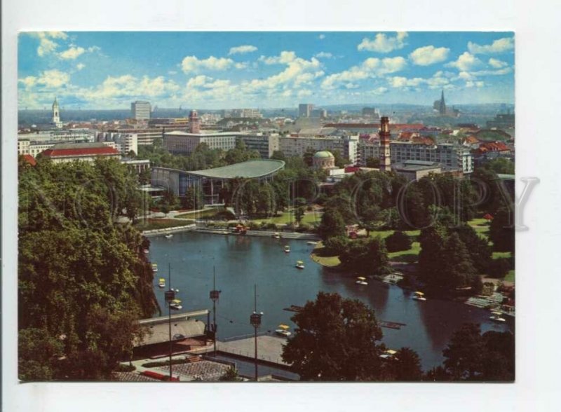 441974 Germany Karlsruhe city garden and Black Forest Hall Old postcard