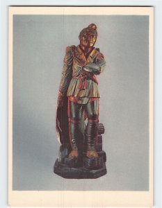 Postcard Cigar Store Figure Trapper American Indian Williamsburg Virginia USA