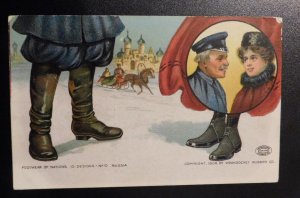 Mint USA Advertising Postcard Woonsocket Rubber Co Footwear of Nations Russia 2