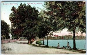 ORLANDO, Florida  FL   LUCERNE BOULEVARD  Street Scene c1910s   Postcard