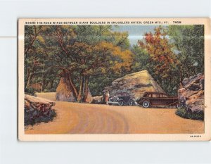 Postcard Giant Boulders in Smugglers Notch Green Mountains Vermont USA