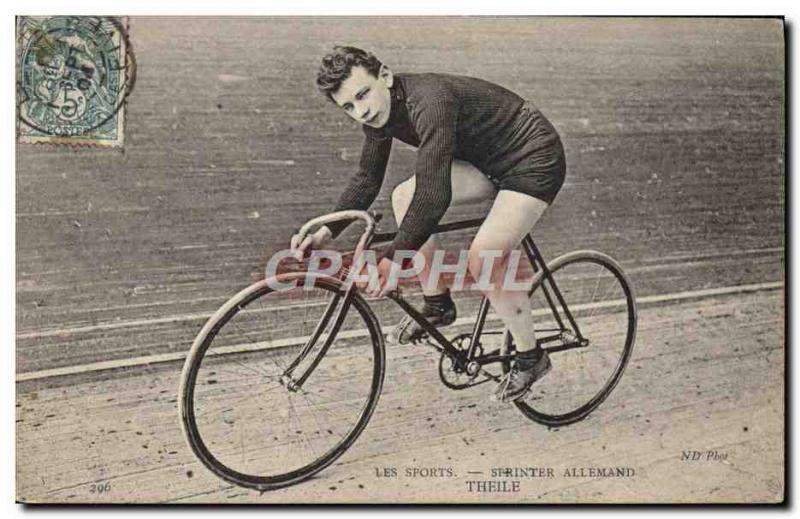 Old Postcard Velo Cycle Cycling German Sprinter Theile