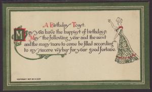 A Birthday Toast,Woman Postcard