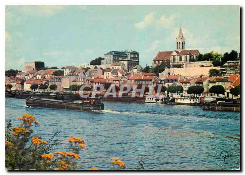 Modern Postcard Conflans Ste Honorine Yvelines General View