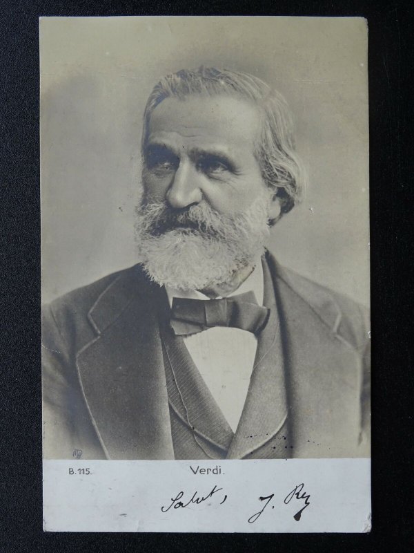 Studio Portrait GIUSEPPE VERDI Italian Composer c1905 UB RP Postcard by APG