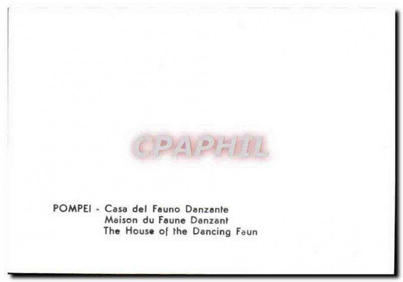 Postcard Modern Pompeii Case del Fauno Danzante