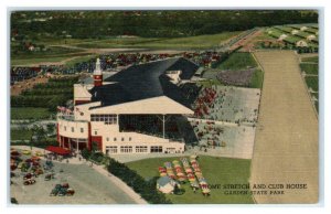 DELAWARE TOWNSHIP, NJ ~ Club House GARDEN STATE PARK Home Stretch 1940s Postcard
