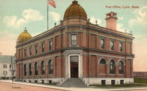 Vintage Postcard Post Office Postal Services Building Lynn Massachusetts MA