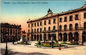 CPA Perugia Piazza Vittorio Emanuele e Palazzo della Prefettura ITALY (801294)