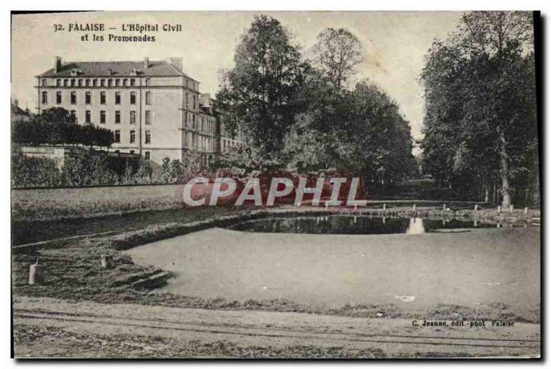 Old Postcard The Cliff & # 39Hopital Civll and Walks