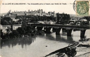CPA Carcassonne Vue d'ensemble prise a l'ouest FRANCE (1012812)
