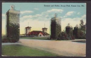 Entrance,Shelter,Swope Park,Kansas City,MO Postcard 