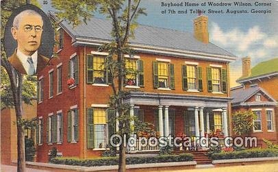 Boyhood Home of Woodrow Wilson Augusta, GA, USA Unused 