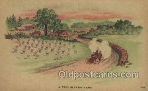 Trip in Farm land Farming 1912 light crease left top corner tip