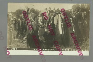 Browns Valley MINNESOTA RPPC c1910 SIOUX INDIAN DANCERS Dakota Indians Women